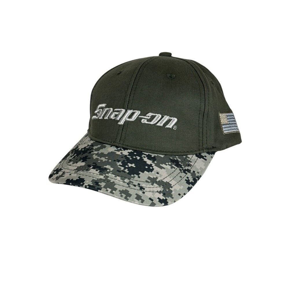 Snap On Staples Ball Cap‎ Hat Unisex Adult Gray Digital Camo EUC